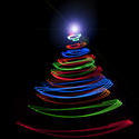 8637   Abstract festive Christmas tree with star