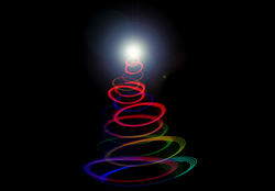 8638   Abstract twirled Christmas tree light