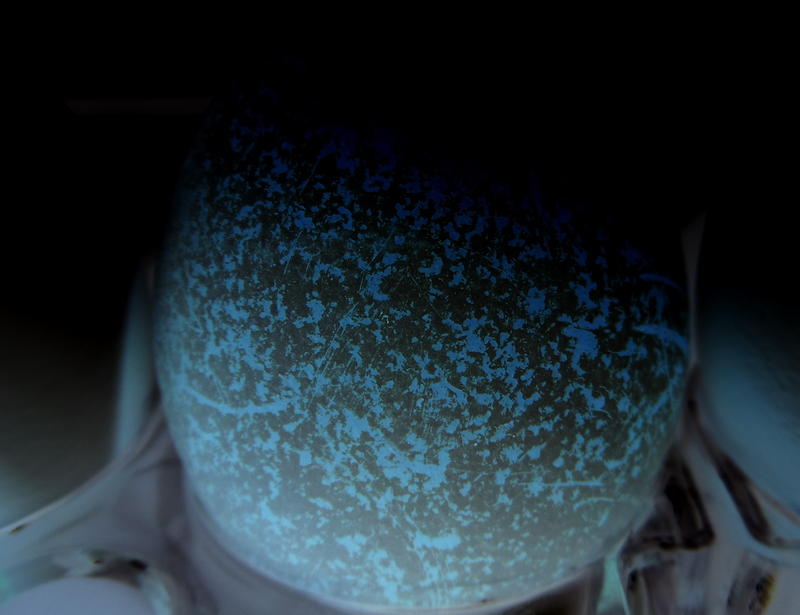 <p>I found a beautiful speckled egg in a local grocery store and decided to photograph it. Upon editing the photo the invert tool created this result. It looks like an egg that should have an alien in it. Or with the strong shadow it could be viewed as a planet from another solar system. </p>