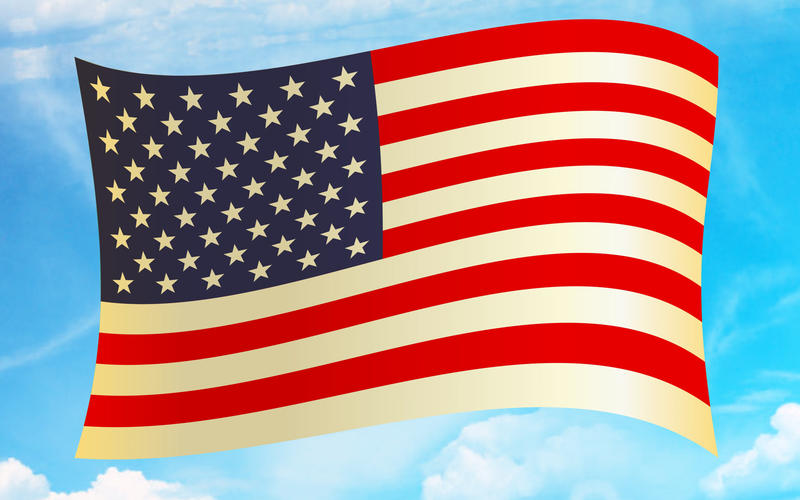 <p>The flag of the United States of America.</p>
