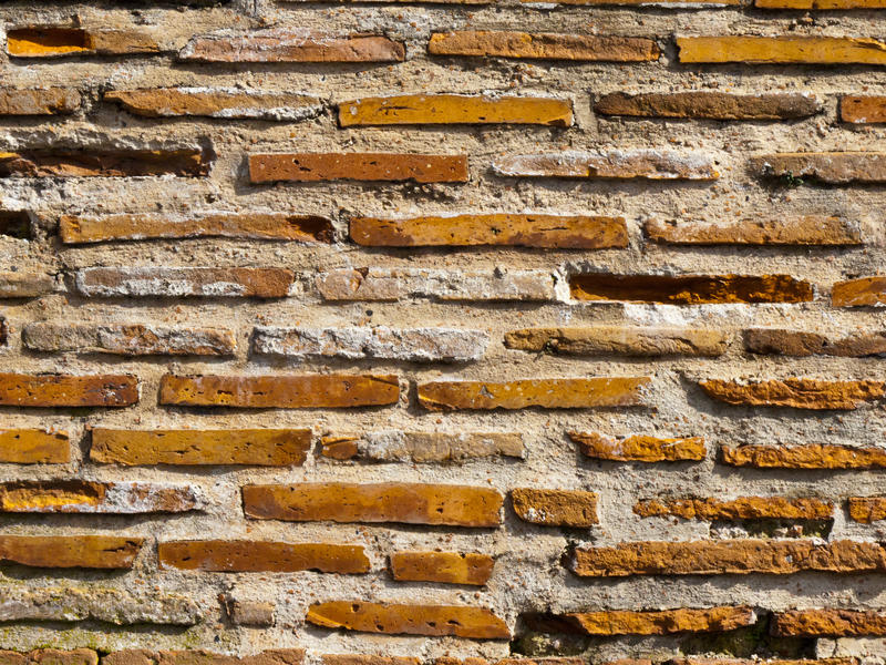 <p>Ancient-Lines-brick.jpg </p>The ancient bricks on this Roman site form a horizontal, lined, pattern.