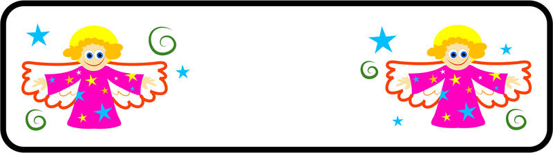 <p>Christmas Angel banner clip art illustration.</p>