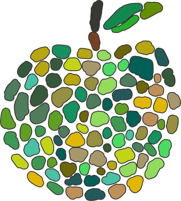 <p>Mosaic abstract apple clip art.</p>
