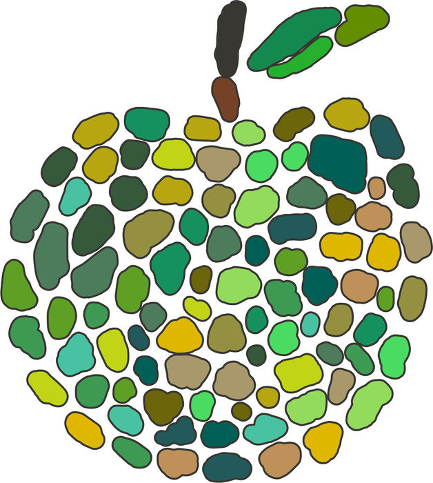<p>Mosaic abstract apple clip art.</p>