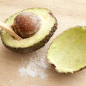 11773   Close up of cut avocado with seed