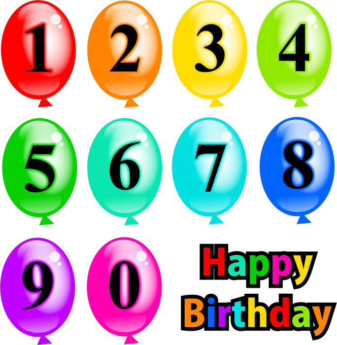 clipart birthday numbers - photo #35