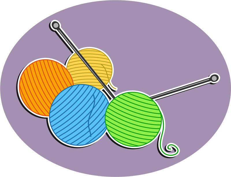 <p>Knitting wool clip art illustration.</p>