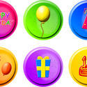 9395   birthday buttons