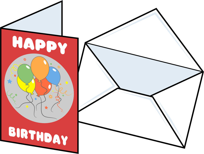 <p>Birthday card clip art illustration.</p>