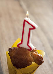 11412   First birthday decorative cupcake