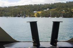 11120   View of Ocean, Trees and Mountains from a Boat