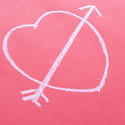 11533   Romantic chalk heart drawing