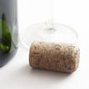 11631   Cork with Bottle and Glass on White Background
