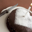 10576   Chocolate Cake with Lighted Candle on Top
