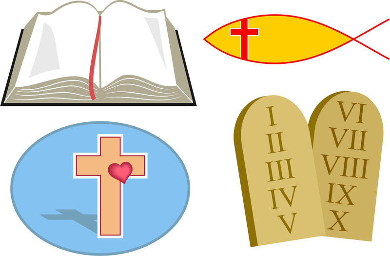 <p>Christian icon set.</p>