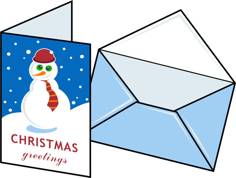 <p>Christmas card clip art illustration.</p>
