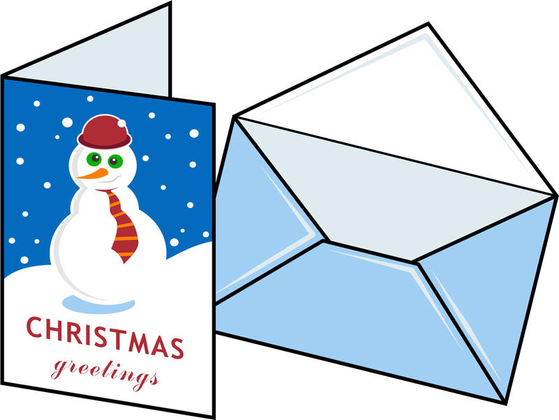 <p>Christmas card clip art illustration.</p>