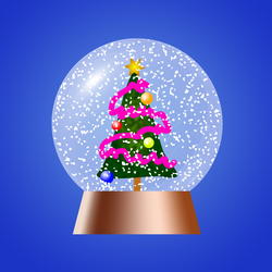 9308   christmas tree snow globe