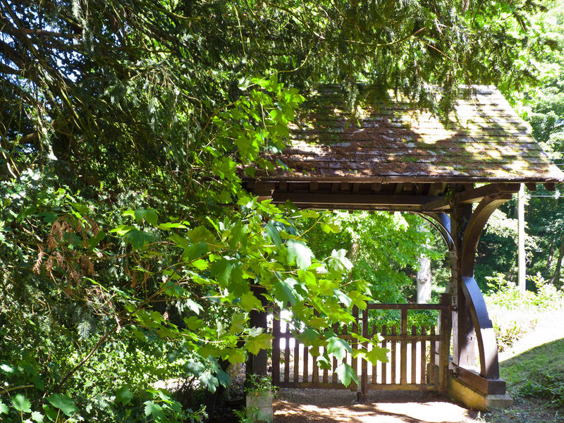 <p>Church Lychgate</p>The Lychgate at the end of the drive leading to Hale Church.