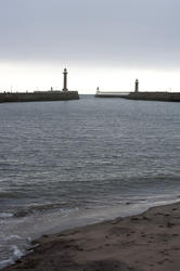 8055   Navigation lights and stone piers