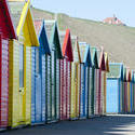 7956   Row of colourful Beach huts