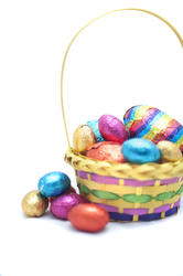 7886   Colourful Easter Egg basket