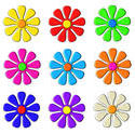 9075   colourful 3d flowers