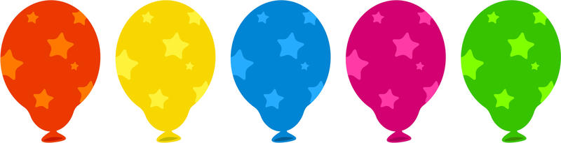<p>Birthday balloon border clip art illustration.</p>