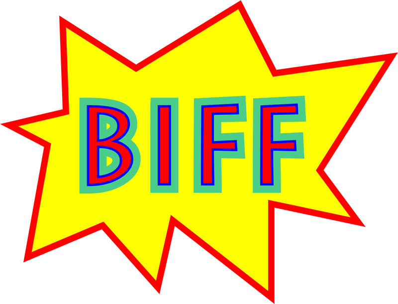 <p>Comic biff sound effect clip art illustration.</p>
