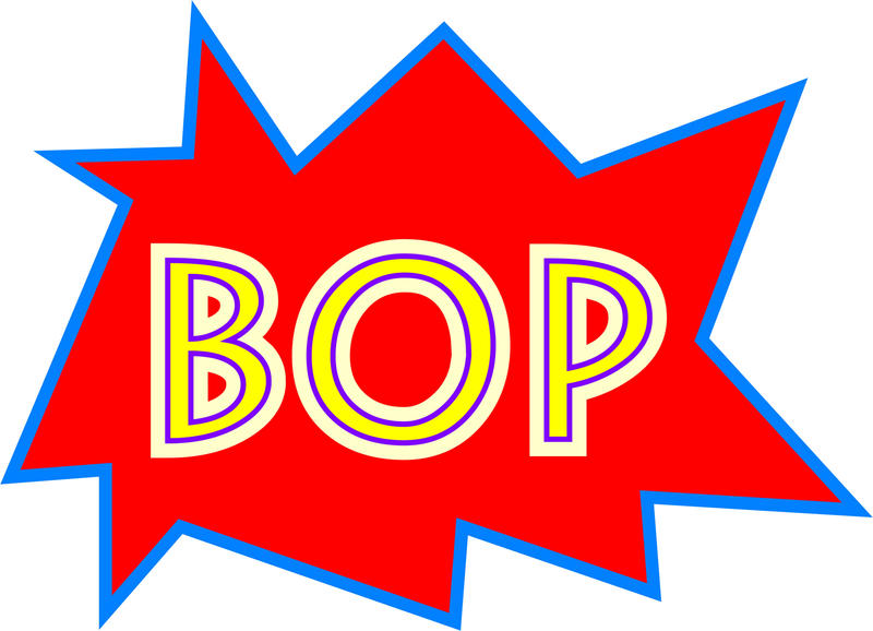 <p>Comic Bop sound effect clip art illustration.</p>