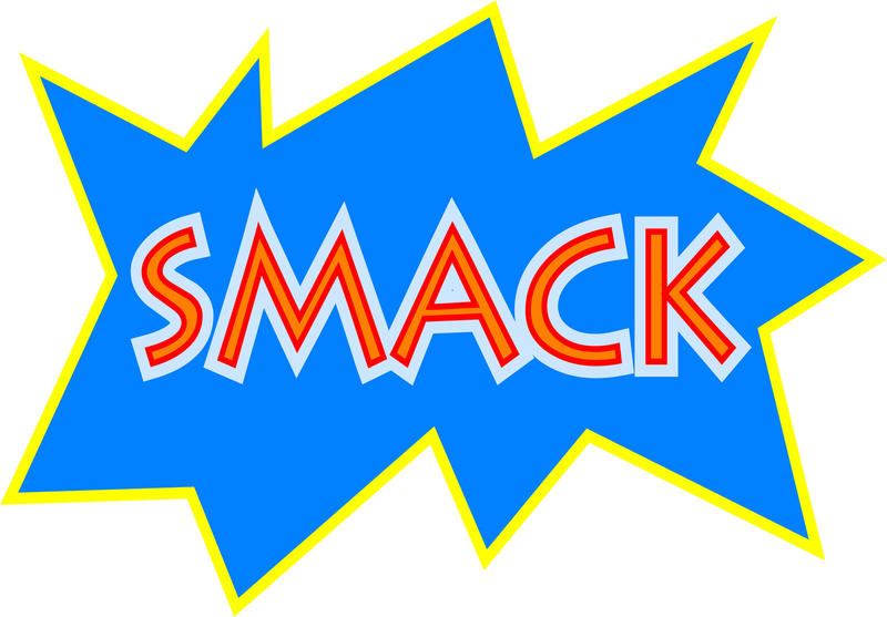 <p>Comic smack sound effect clip art illustration.</p>
