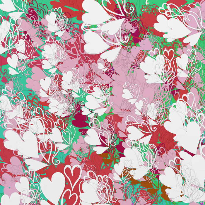 <p>Digital love heart background pattern.</p>