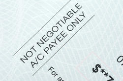 10807   Not negotiable cheque