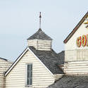 7742   Derelict buildings in Frontierland in Morecambe