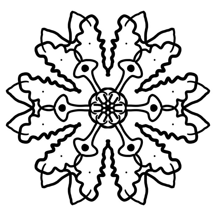 <p>Snowflake design clip art illustration.</p>

