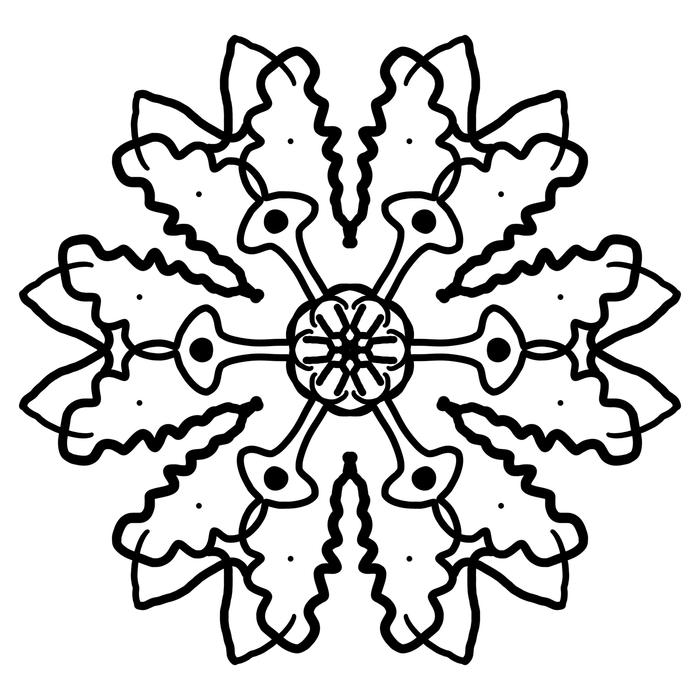 <p>Snowflake design clip art illustration.</p>