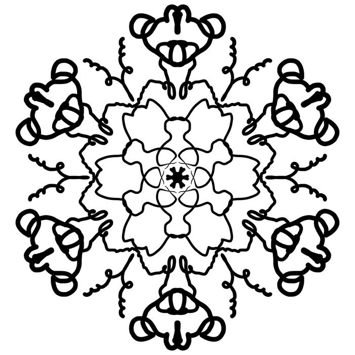 <p>Snowflake design clip art illustration.</p>