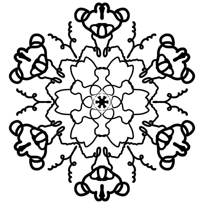 <p>Snowflake design clip art illustration.</p>
