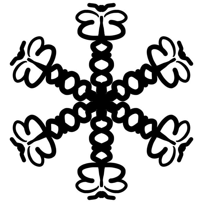 <p>Snowflake design clip art illustration.</p>