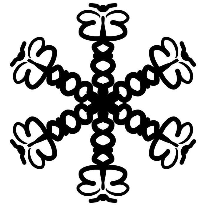 <p>Snowflake design clip art illustration.</p>
