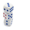 10974   Three stacked casino dice