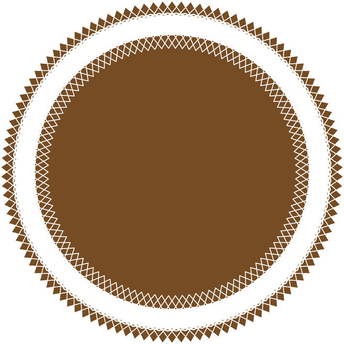 <p>Brown doily border clip art illustration.</p>
