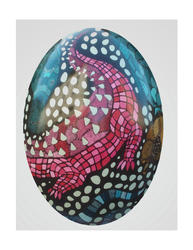 8130   Hand painted easter egg