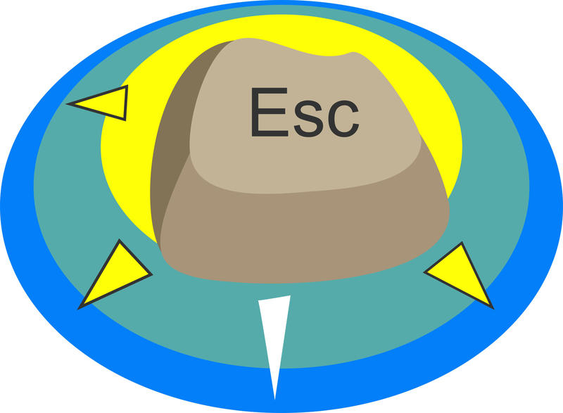 <p>Computer escape button clip art.</p>