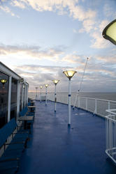 10687   Deserted deck on a ferry during a crossing