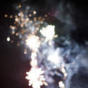 8865   Festive bokeh of bursting fireworks