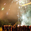 8878   Crowds watching a fireworks display