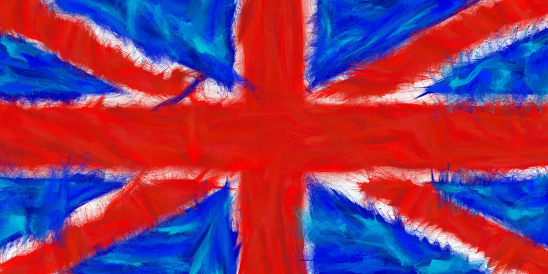 <p>UK scribble Union Jack flag.</p>