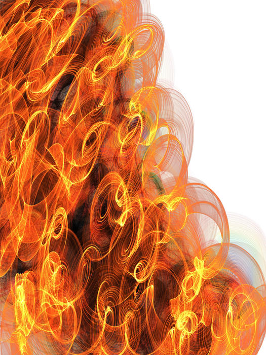 <p>Digital flaming swirls of fire.</p>