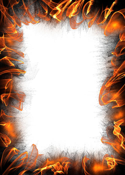 <p>Flaming fire page border clip art illustration.</p>
